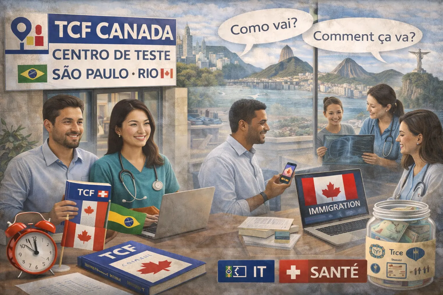 TCF Canada au Brésil 2026 : Centres São Paulo/Rio, Proximité Portugais-Français, IT/Santé Immigration